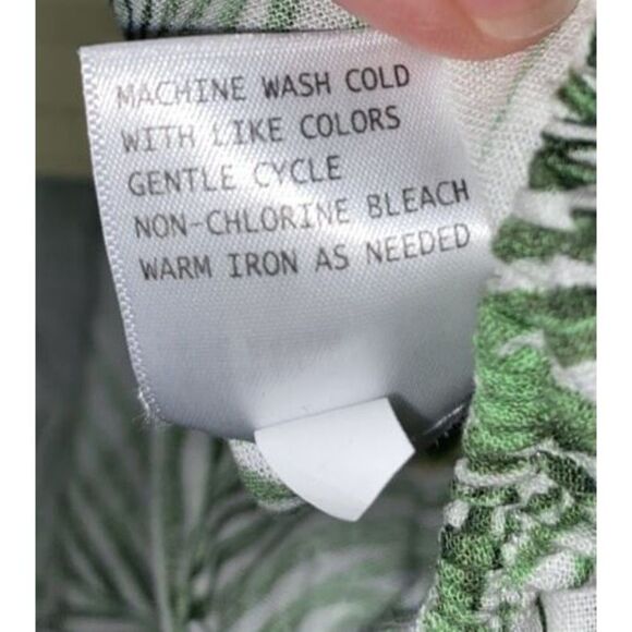 Sigrid Olsen Linen Blend Tropical Print Top Size Small - Picture 8 of 8